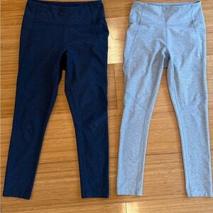 Outdoor Voices Navy and Gray Leggings - 2 pairs